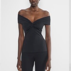 aritzia contour twist off shoulder top